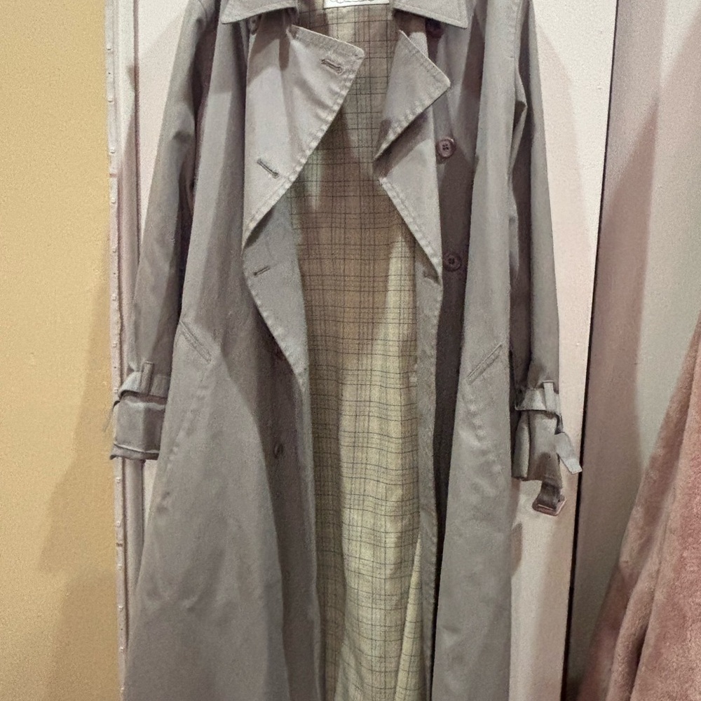 London Fog Beige Plaid Coat